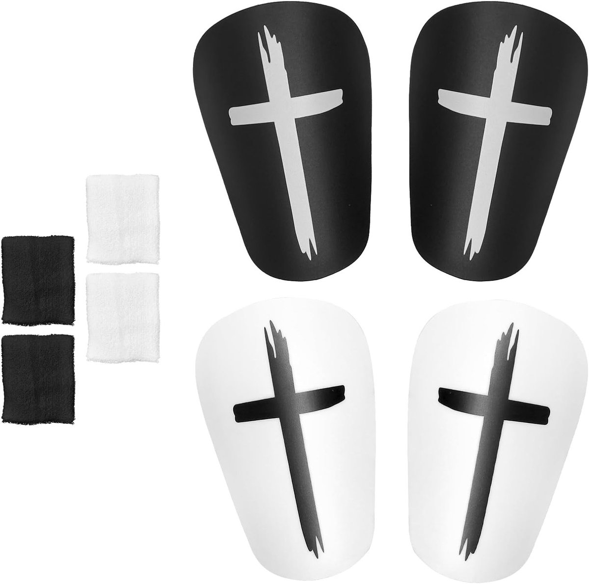 Lichte EVA Scheenbeschermers voor Kinderen, Ergonomische Bescherming, Ideaal voor Voetbal, Inclusief Gratis Zweetbanden, 10 x 6 cm, Hard Shell Design