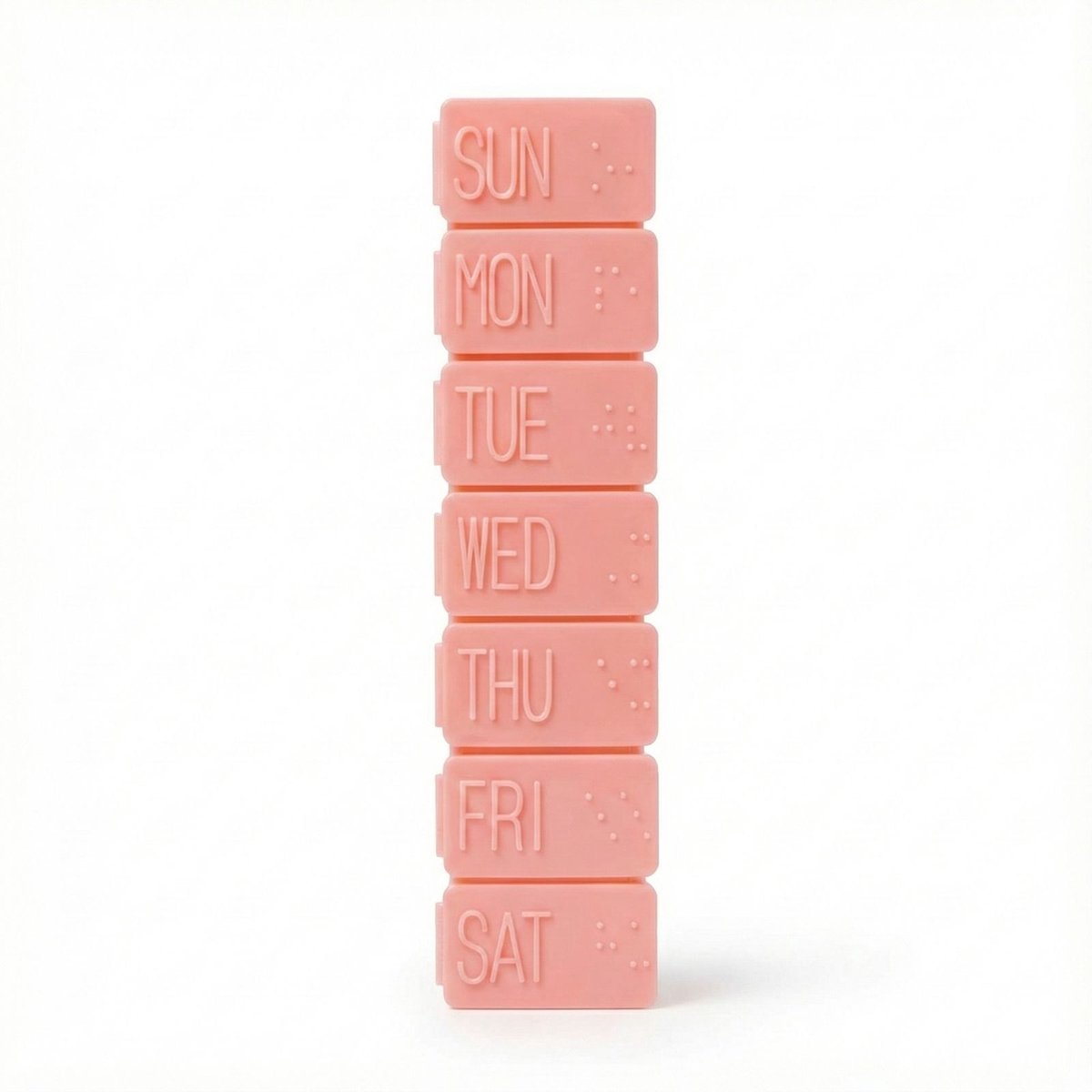 Pillendoos - Medicijnen doosje - Medicatie ordenen - Weekplanner pillen - 7 dagen - Pill box - 7 compartimenten - Medicijn organiser - Grote vakken - 13 cm - Roze - Jonyx