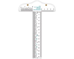 Transparante 6 Inch T-Square Liniaal voor Hobbymatige Ontwerpen, Schilderen en Scrapbooking - Perfect voor Creatieve Projecten en Technisch Tekenwerk
