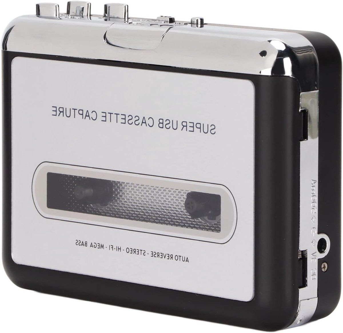 Cassette naar MP3 Converter 2-in-1, Draagbare Audio Speler voor Muziek, USB Cassette Speler met Laptop Hoofdtelefoon