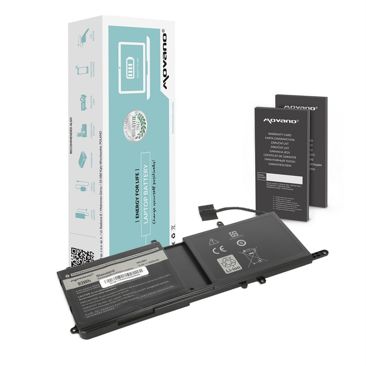 Movano - Batterij voor Dell Alienware - 15 R3 R4 - 17 R5 - Li-Ion