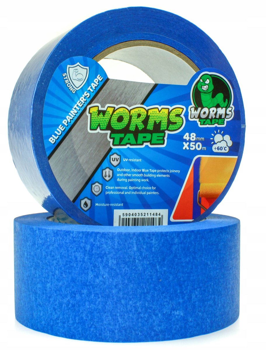 Blauwe schilderstape 48mm x 50m - Professionele kwaliteit