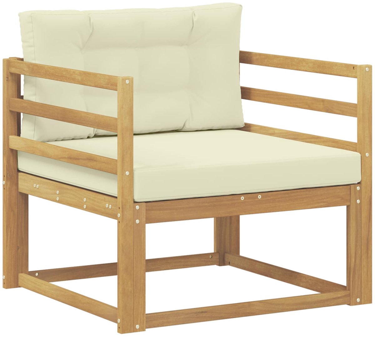 vidaXL - Buiten - Midden - Sofa - Polyester - Wit