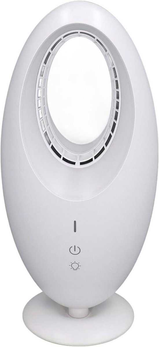 Tafelventilator - Bladloze ventilator - Thuis kantoor - Veilig en stil - 33x14x12 cm - Wit