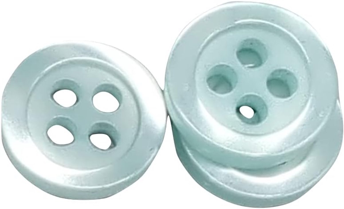 Knoop Set - Parelmoer Look Knopen - 50 Stuks - 10 mm Diameter - Voor Overhemden en Babykleding - Lichtblauw