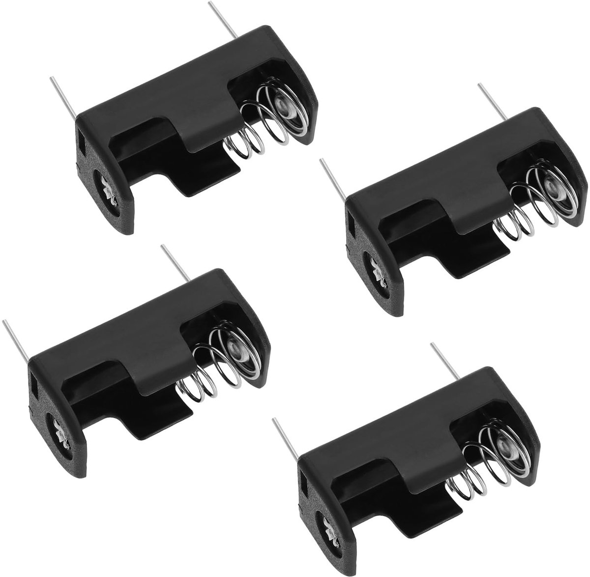 Dailygoody - 2 ER14250 Batterij Houder - 1/2AA Batterij Houder - Soldeer Montage - Zwart - Batterij Opbergdoos - Geschikt voor diverse toepas...