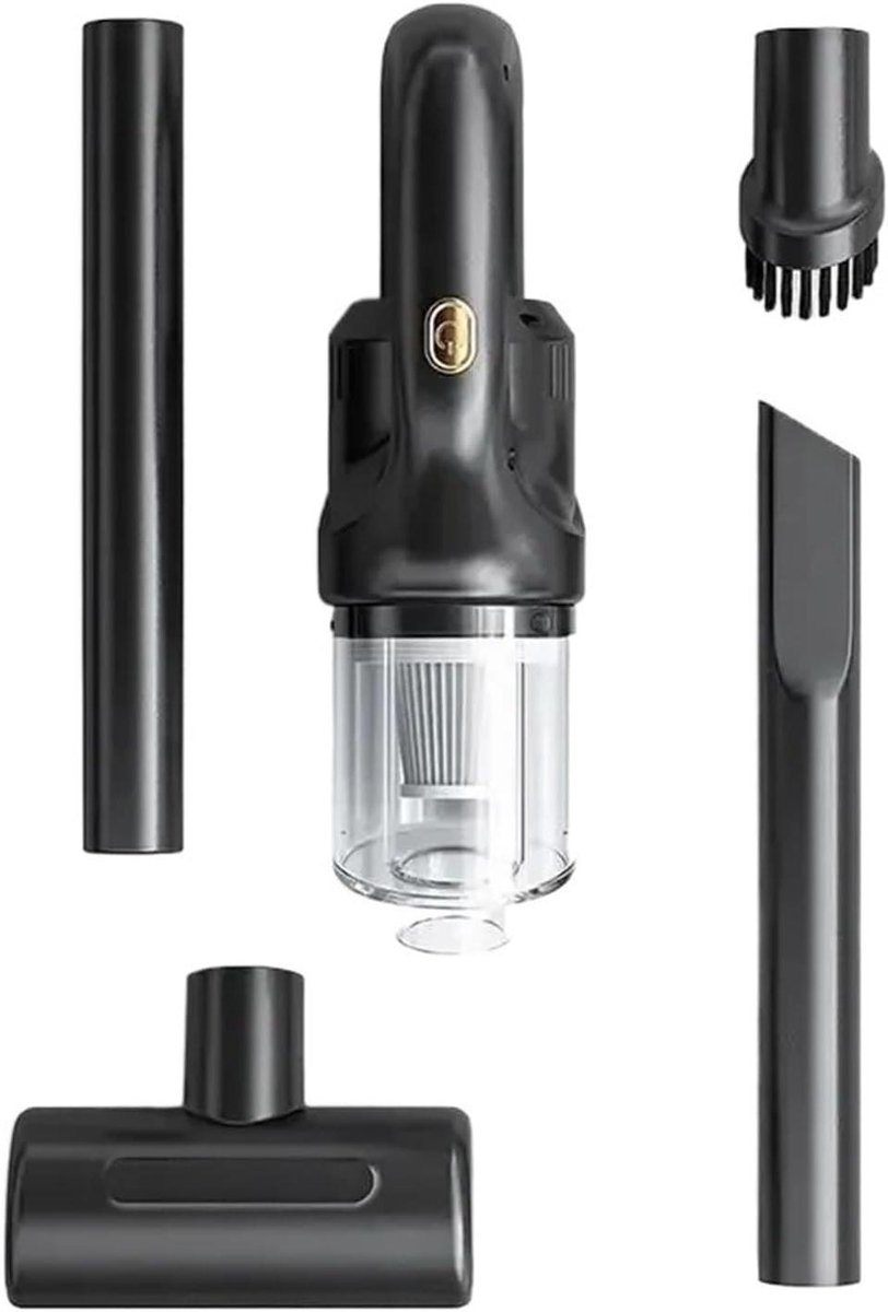 Draadloze Handstofzuiger - Kruimelzuiger Auto - Snel Schoonmaken - Stil Werken - 500 ml - Zwart