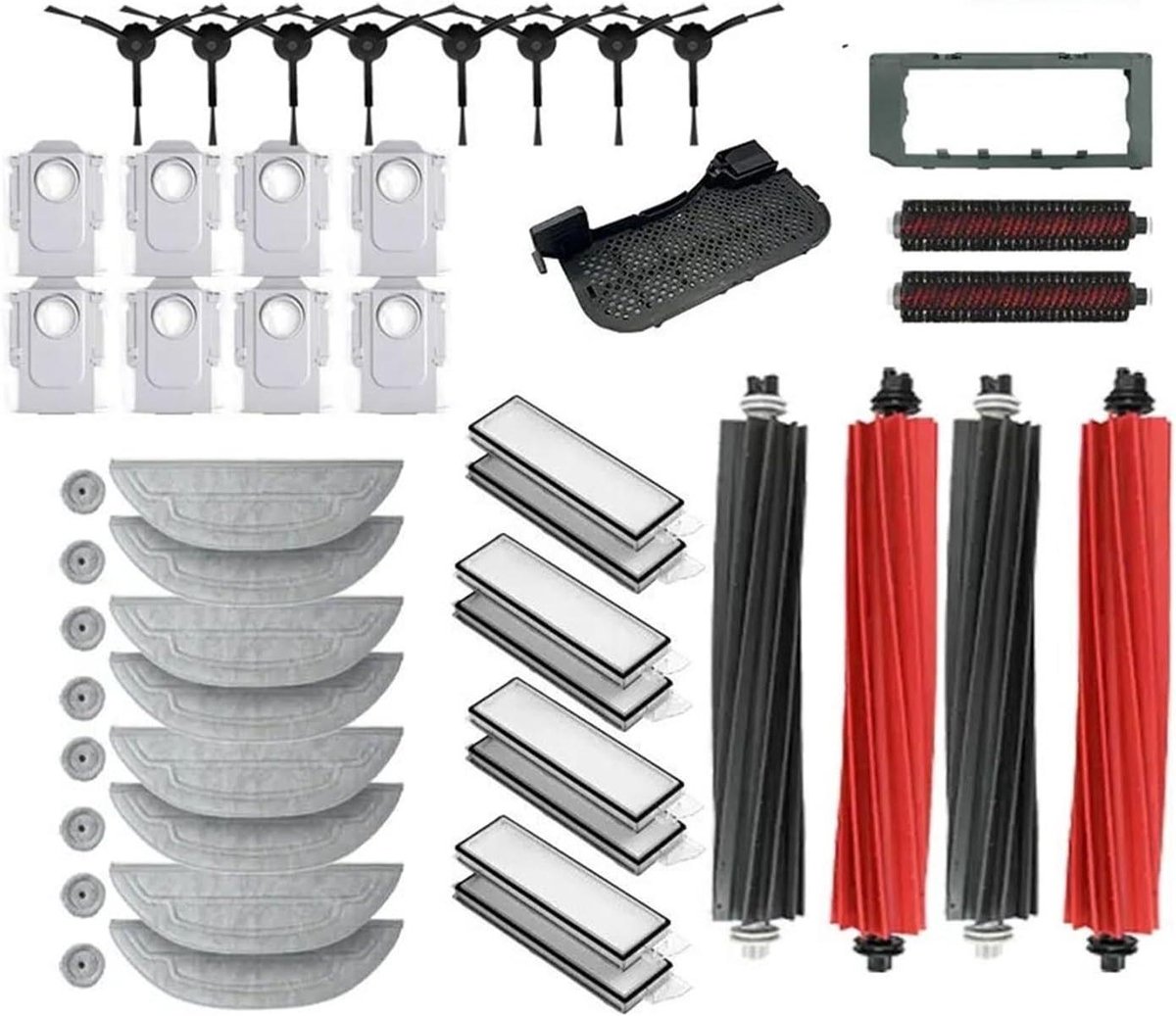 Robotstofzuiger Accessoires - Vervangende Onderdelen - Schoonmaken Huis - Specifiek Ontwerp - 10 mm - Grijs