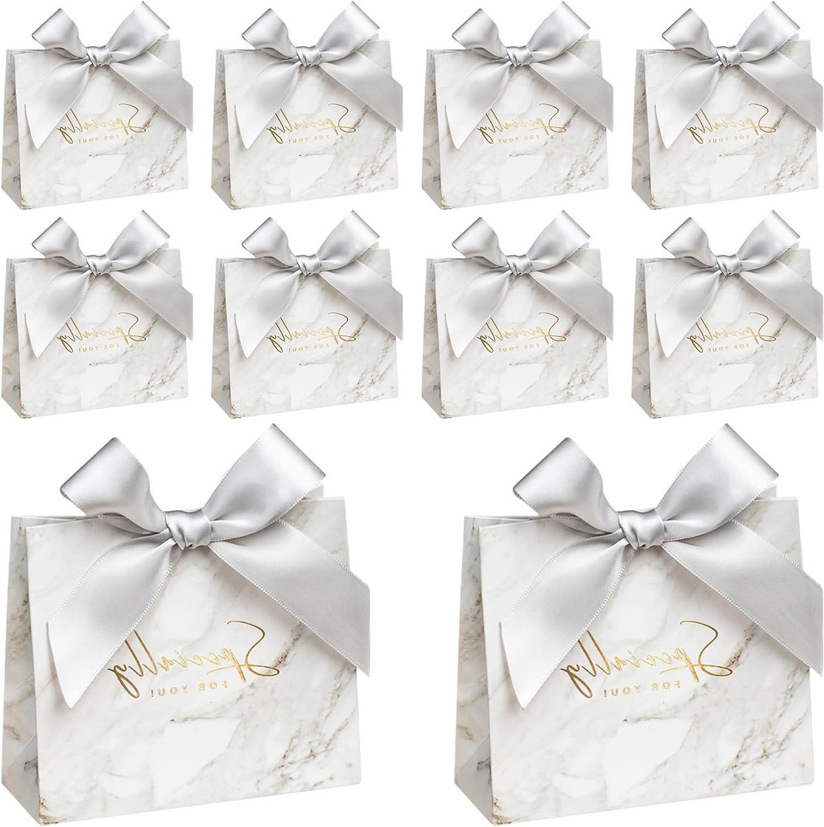 Kleine Waterdichte Papieren Cadeauzakjes met Strik voor Verjaardagen, Bruiloften en Feestjes - Perfect voor Snoep en Geschenken