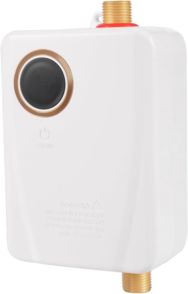 Elektrische doorstroomboiler - Directe warmteboiler - Direct warm water - Compact wandmodel - 116 x 7 x 195 cm - Wit