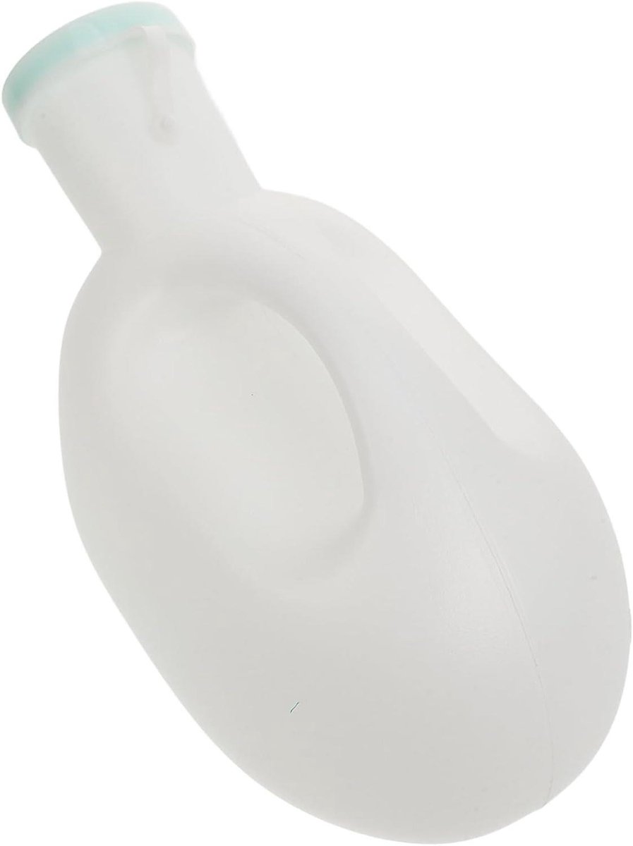 Draagbare Urinoirpot - Plasfles Heren - Noodgevallen Thuis - Lekvrije Sluiting - 27 x 15 x 14 cm - Transparant