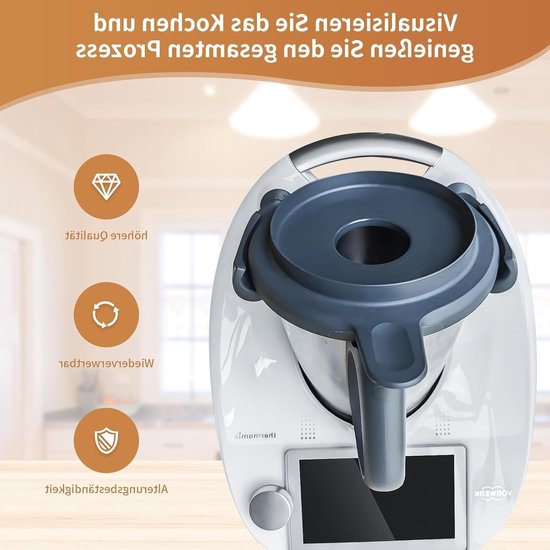 Accessoires voor Keukenmachine, Roerdeksel voor TM6 TM5, Hoofdpot met Brede Hals, Koken en Bereiden van Maaltijden — afbeelding 2
