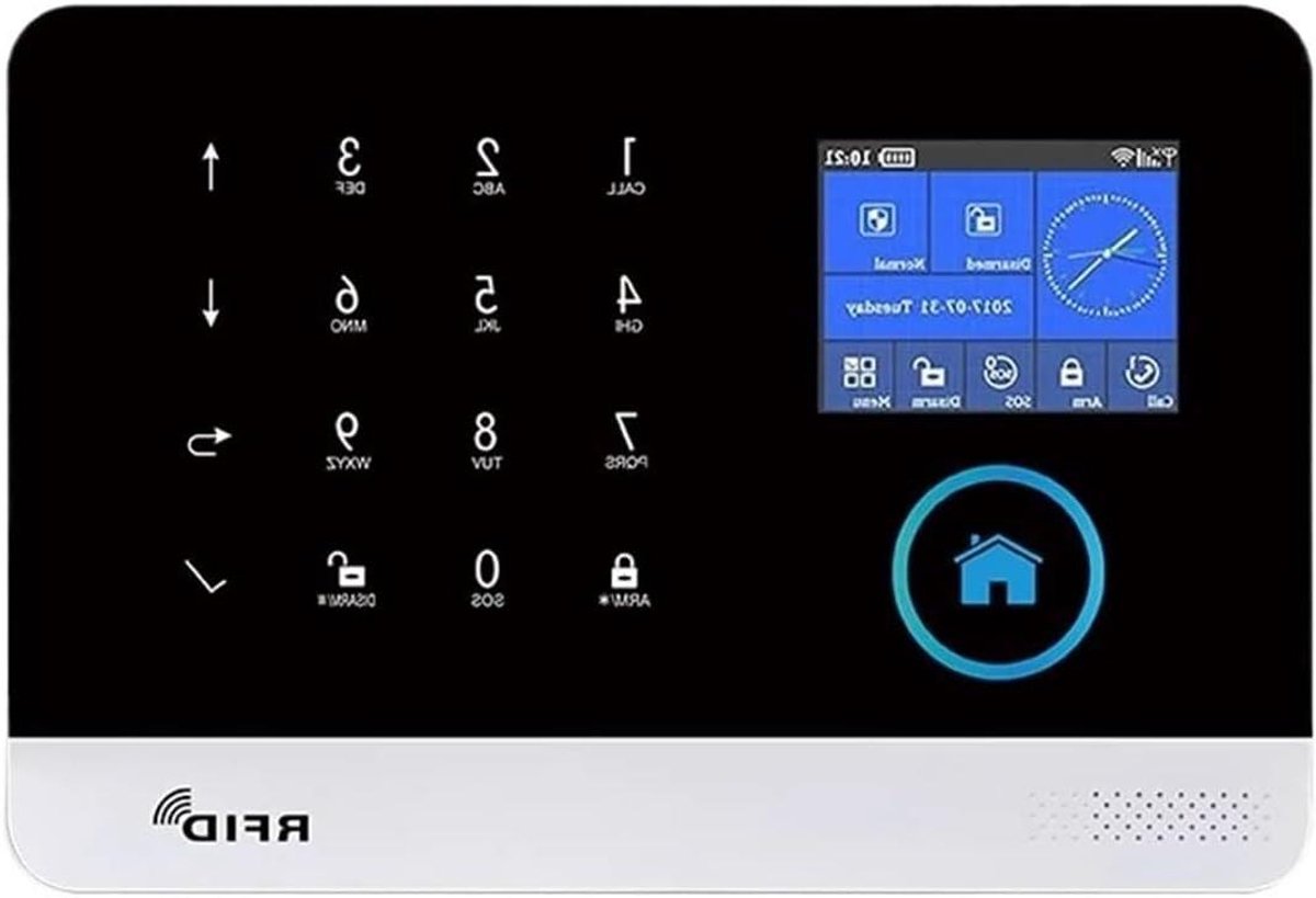 Alarmsysteem - Beveiligingssysteem Huis - Huisbeveiliging - Touchscreen Bediening - 185x125x14.7mm - A.