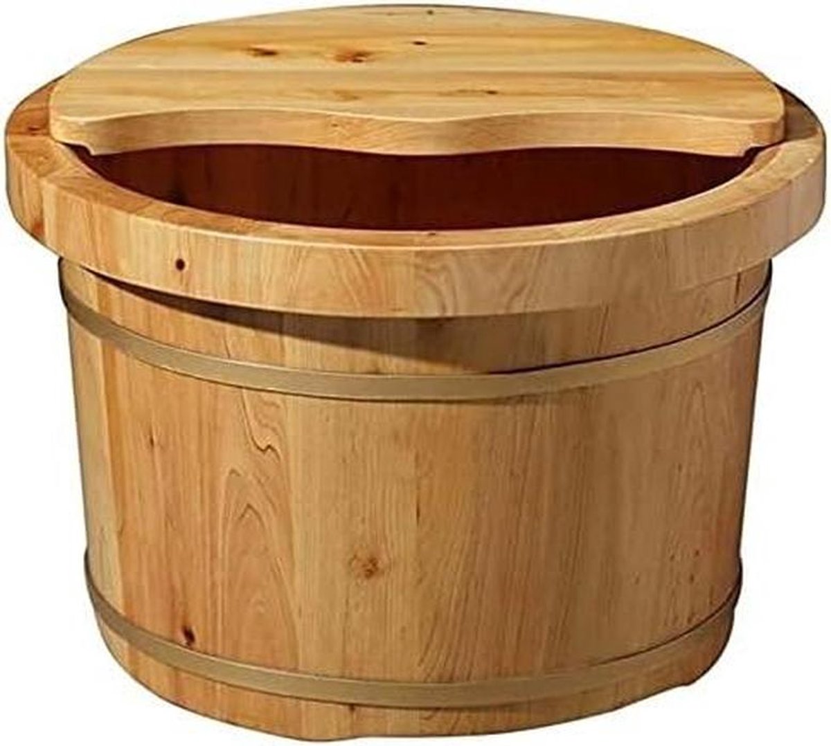 Houten Voetenbad - Voetenbad Barrel - Voeten Ontspannen - Natuurlijk Hout - Diep Ontwerp - Natuurlijk Hout