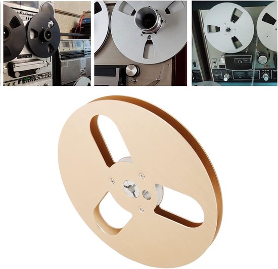 Lege Spoel - Tape Spoel Reel Spoel - Muziek Opnemen - 3 Gaten Ontwerp - 7 Inch - Goud — afbeelding 4
