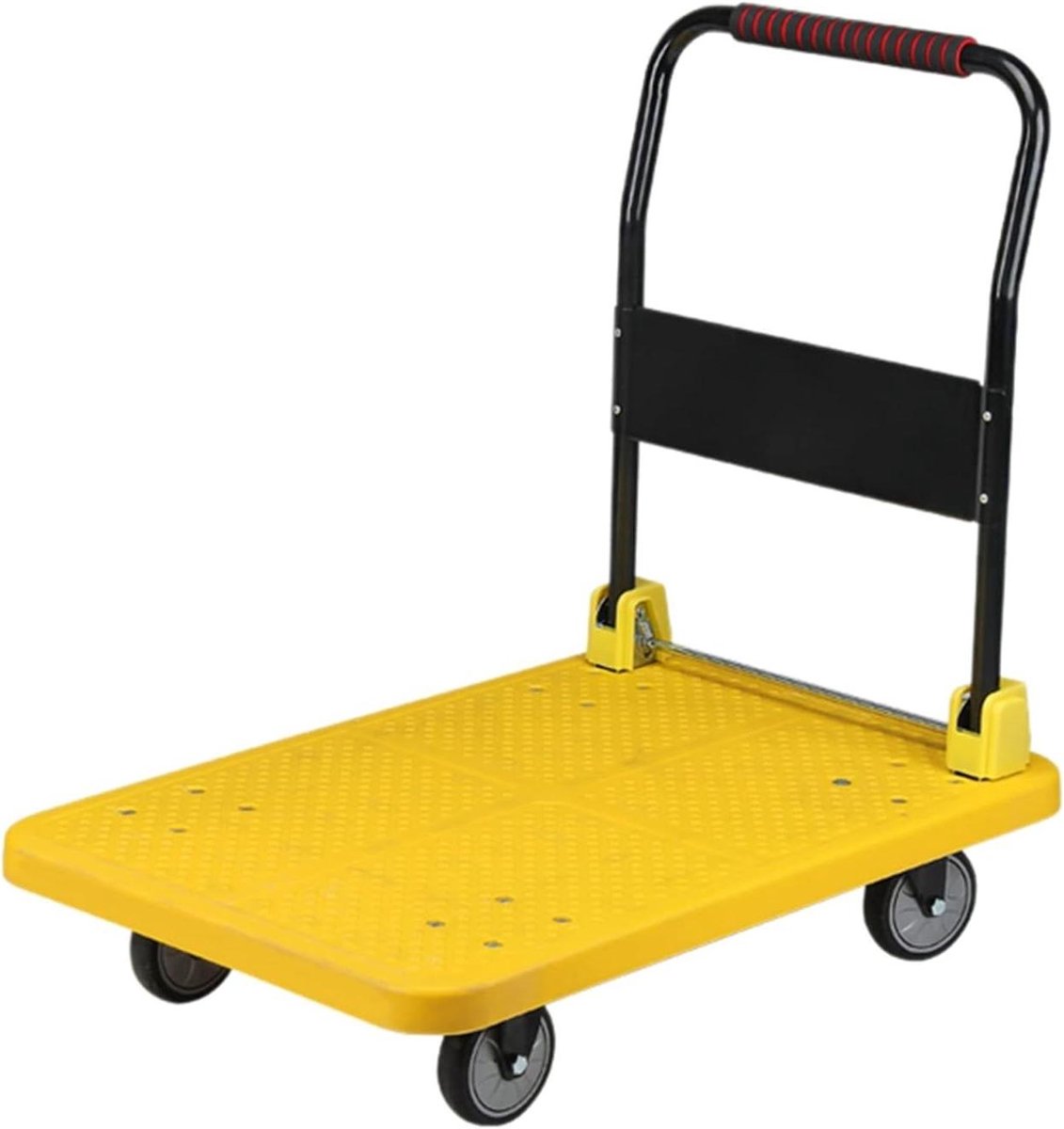 Handwagen Inklapbaar - Platformwagen Stevige - Zware Lasten Verplaatsen - Stille Rubberen Wielen - 300 kg Draagvermogen - Rood