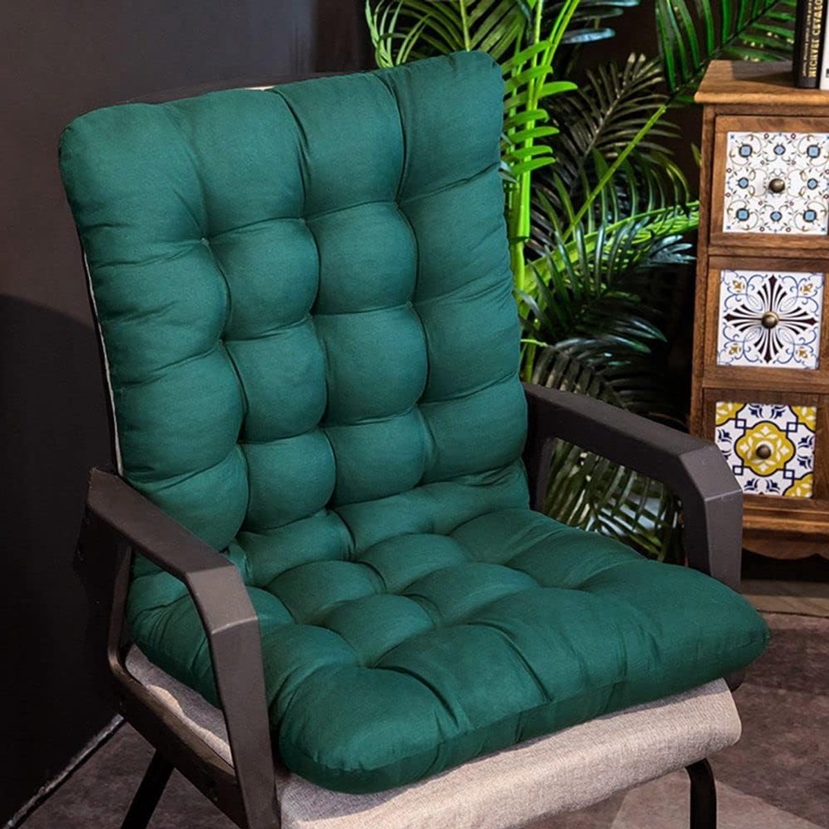 Dikke Rugkussen voor Thuis, Kantoor en Auto - Comfortabel Kussen voor Tuin- en Binnenstoelen