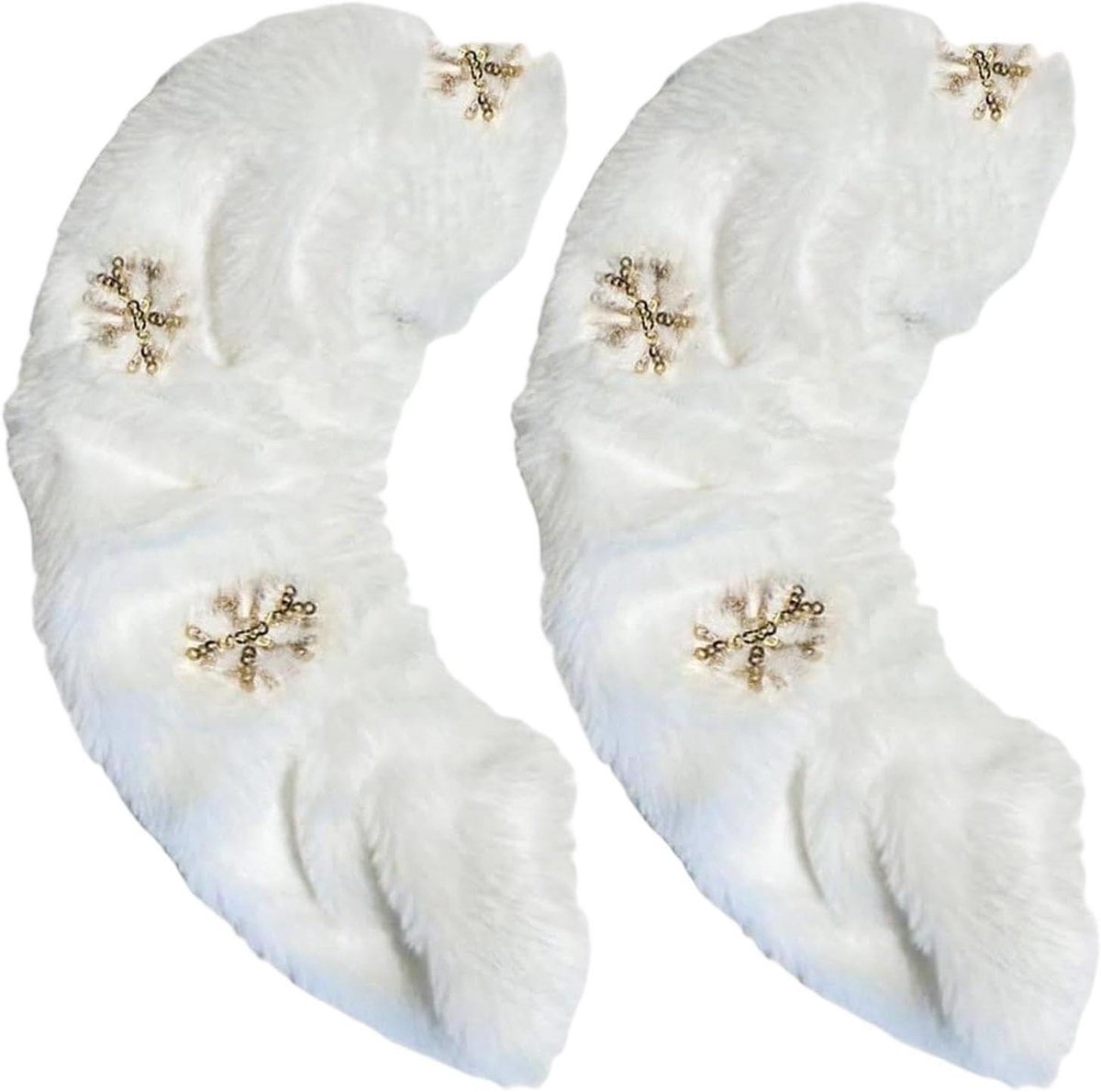 Schaatsbeschermers - Blade Shields - Schaatsen Onderhoud - Vochtafvoerende Flanel - 25-30 cm - Gouden Sneeuwvlokken
