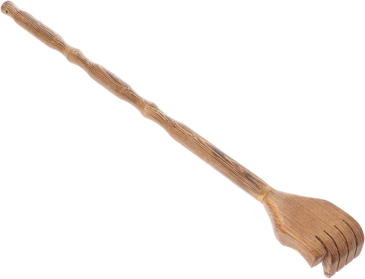 Houten Rugkrabber - Massage Tool - Ontspanning Verlichten - Natuurlijk Hout - 47 cm - Houtkleur