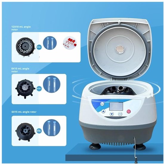 Laboratorium Centrifuge - Digitale Tafelmodel - Efficiënte Scheiding - Stille Werking - 5000 Tpm - Zilver — afbeelding 2