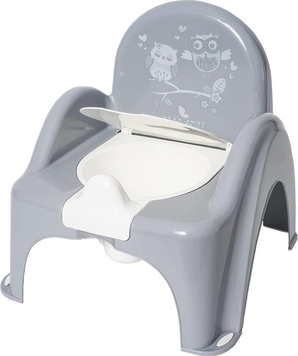 Muziek Potje - Baby Toilet - Zindelijkheidstraining - Met Vocht Melodie - Ergonomisch Ontwerp - Grijs
