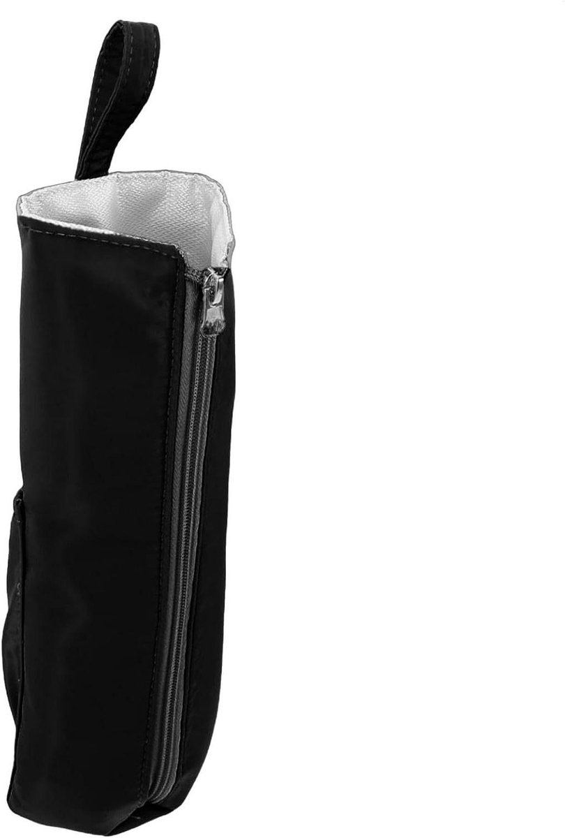 Krultang Houder - Hittebestendige Tas - Styling Opbergen - Waterdicht Stofbestendig - 30 x 12 cm - Zwart