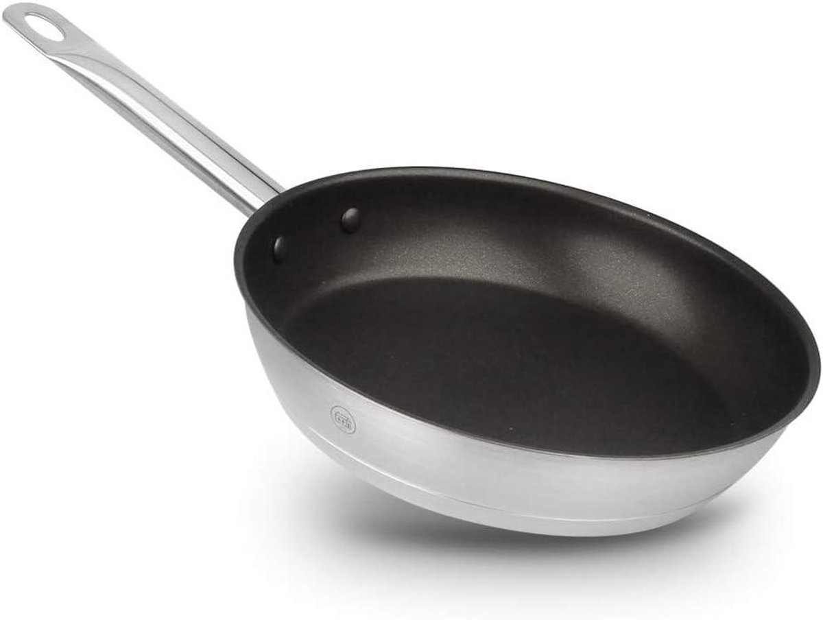 Koekenpan - Koopgerei - Dagelijks Koken - Vaatwasmachinebestendig - 24 cm Diameter - Zilver
