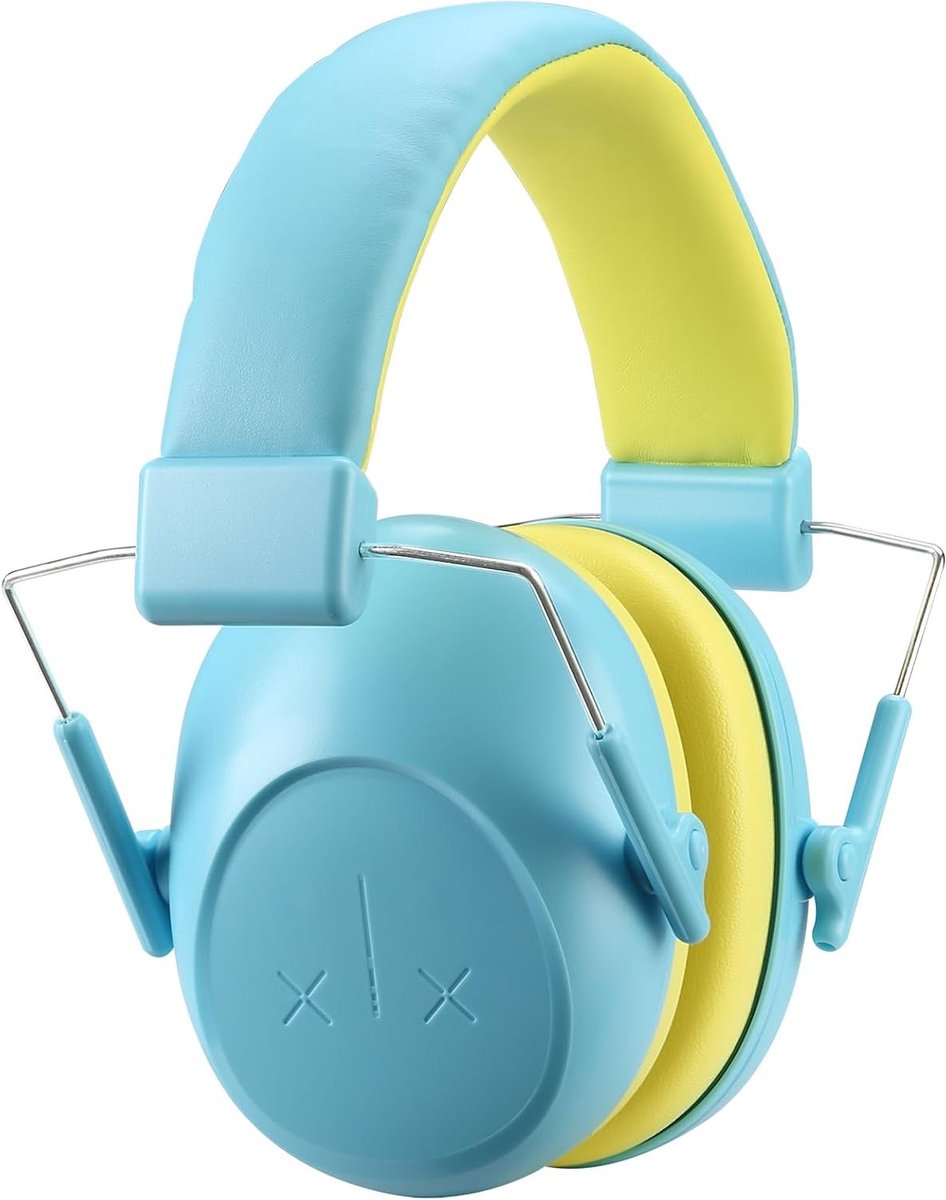 Oorkappen voor Kinderen en Tieners met Geluidsreductie voor Vliegtuigreizen en Schietsport, Blauw, One Size