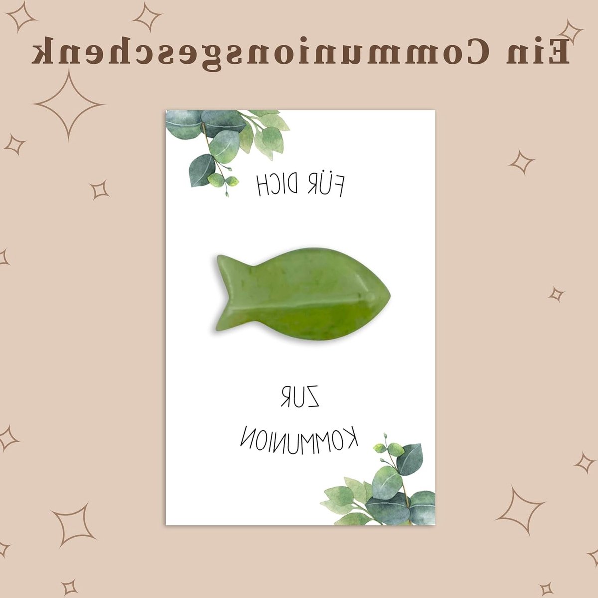 Communie cadeau voor jongens en meisjes met 3.8 cm kristallen lachvis als gelukssymbool voor de communie
