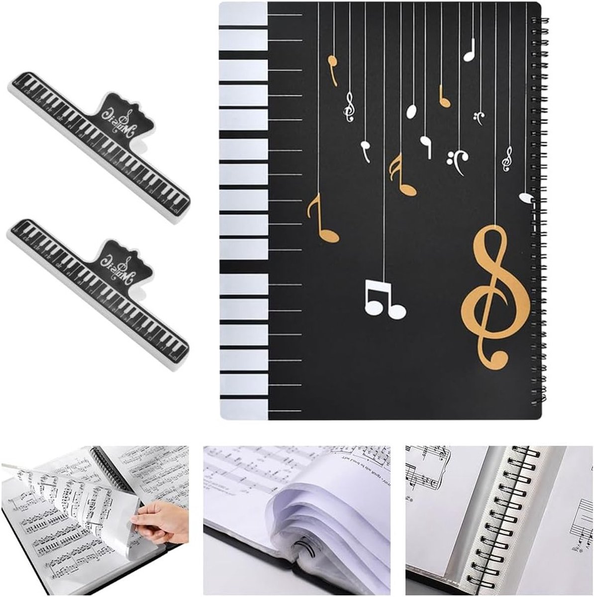 Muziekstandaard voor piano, ideaal voor bladmuziek, stevig en verstelbaar ontwerp