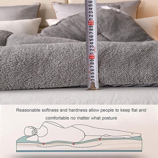 Opvouwbare futonmatras - Vloerbed - Comfortabel slapen - Ergonomisch ontwerp - 180 x 200 cm - Geel — afbeelding 2