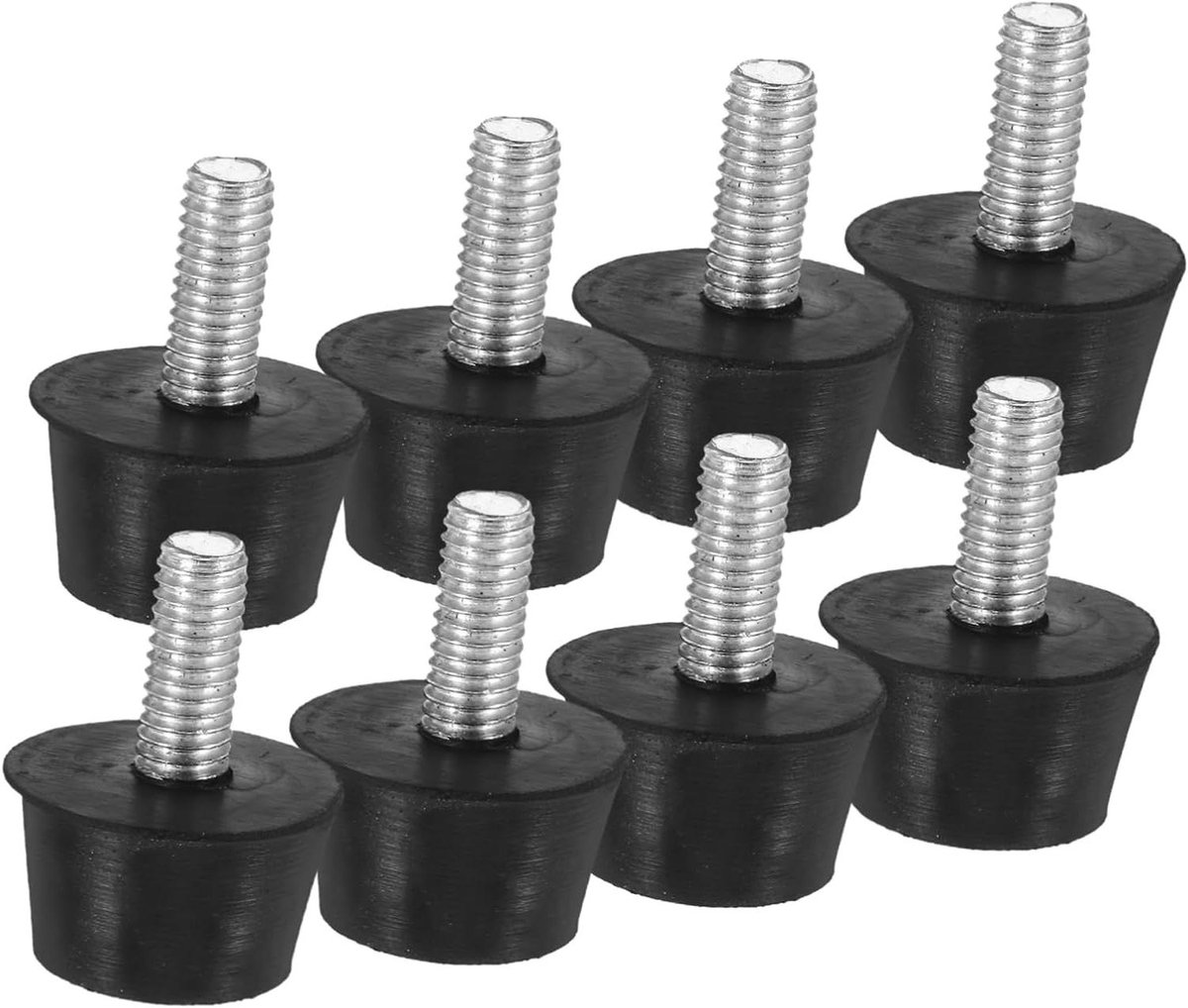 Meubelvoetjes - Rubberen doppen - Meubels Stabiliseren - Verstelbaar en Antislip - 8 Stuks - Zwart