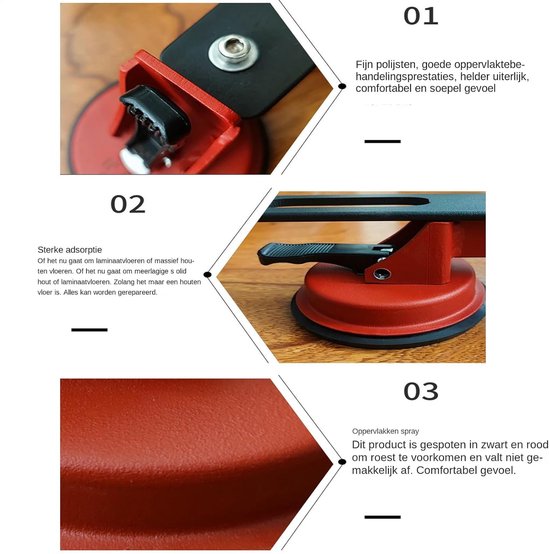 Vloer reparatiegereedschap - Laminaat fixer - Spleten dichten - Zuignap met grip - 22 kg - Niet gespecificeerd — afbeelding 5