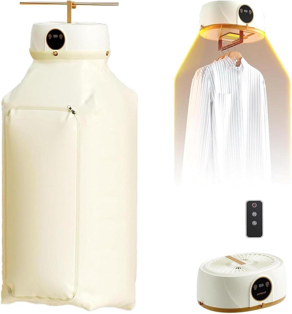 Automatische Strijkmachine - Kledingstomer - Kreukvrije Kleding - Handsfree Bediening - Compact Opvouwbaar - Wit