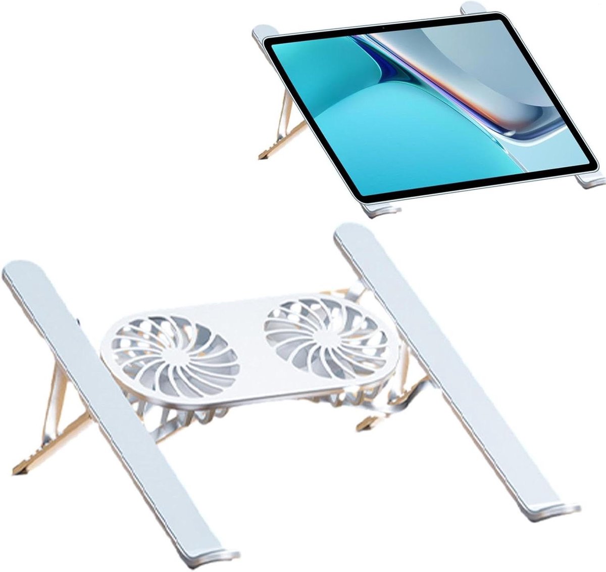 Laptop Koelventilator - Koelkussen Notebook - Voorkom Oververhitting - Stille Magnetische Motor - 13-21 inch - Aluminium