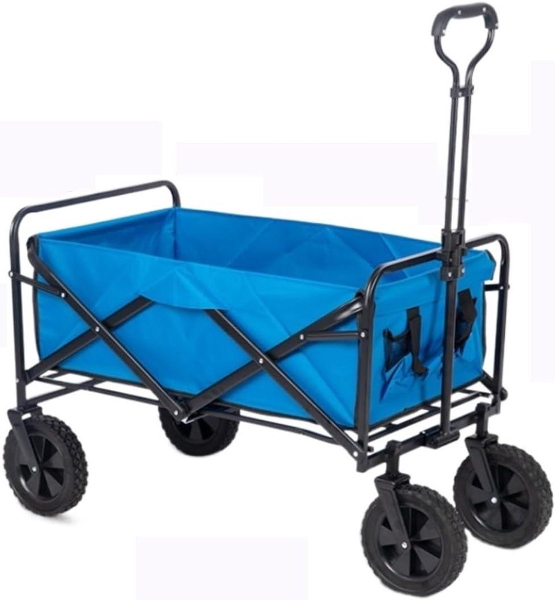 Bolderkar Tuinwagen - Transportwagen Opvouwbaar - Outdoor Activiteiten - 4 Zwenkwielen - 100 kg Draaglast - Grijs