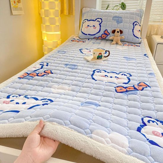 Japanse Rollable Futon - Vouwmatras Slaapbank - Kamperen en Reizen - Drielaagse Katoen Vulling - 150x200cm - Grijs — afbeelding 2
