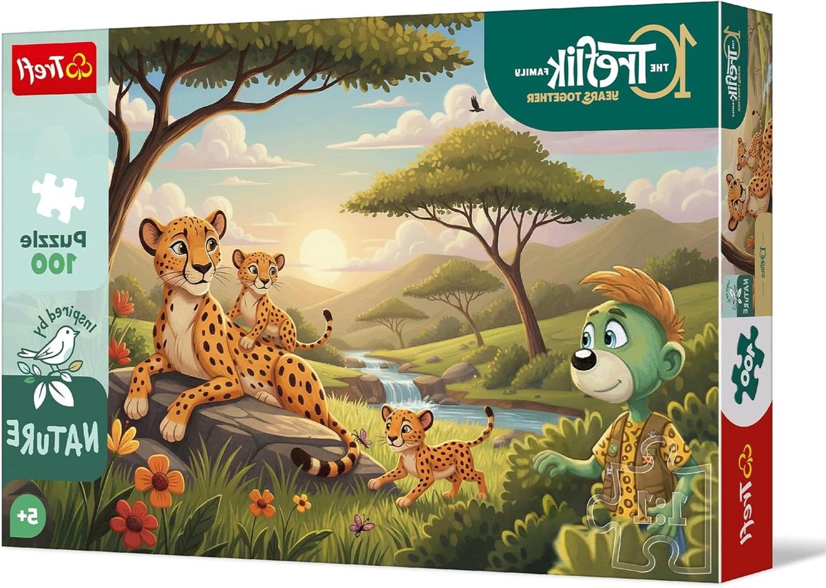 Legpuzzel Treflik Familie - Kinderpuzzel Puzzel 100 stukjes - Creatief vermaak - Geïnspireerd door de natuur