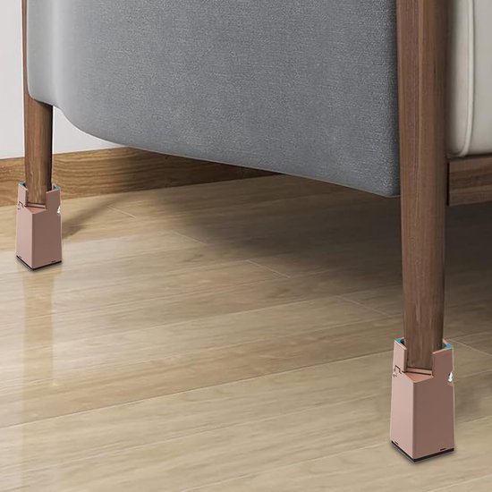 Verhogers voor tafelpoten,Tafelpootverhogers - Meubelverhogers Bedlift - 4X Bedliften Meubelverhogers Blokken, Bedverhogers Stoelverhogers, Bureaubeenverhogers, Bankheffers voor hoogte — afbeelding 3
