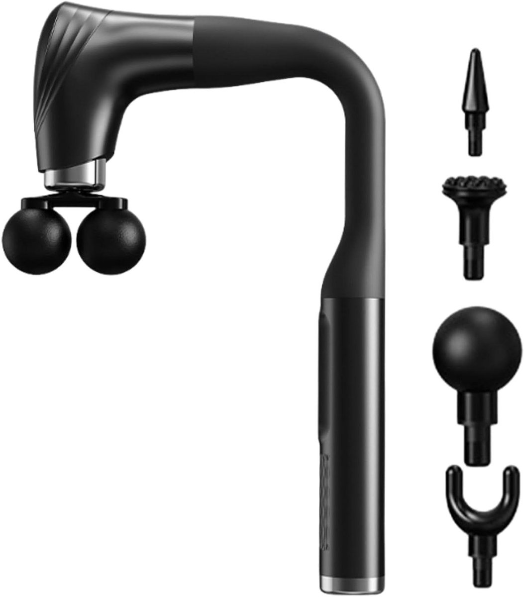Spier Massager - Rug Massager - Spier Ontspanning - Verlengde Handgreep - 37 x 25 x 6 cm - Zwart