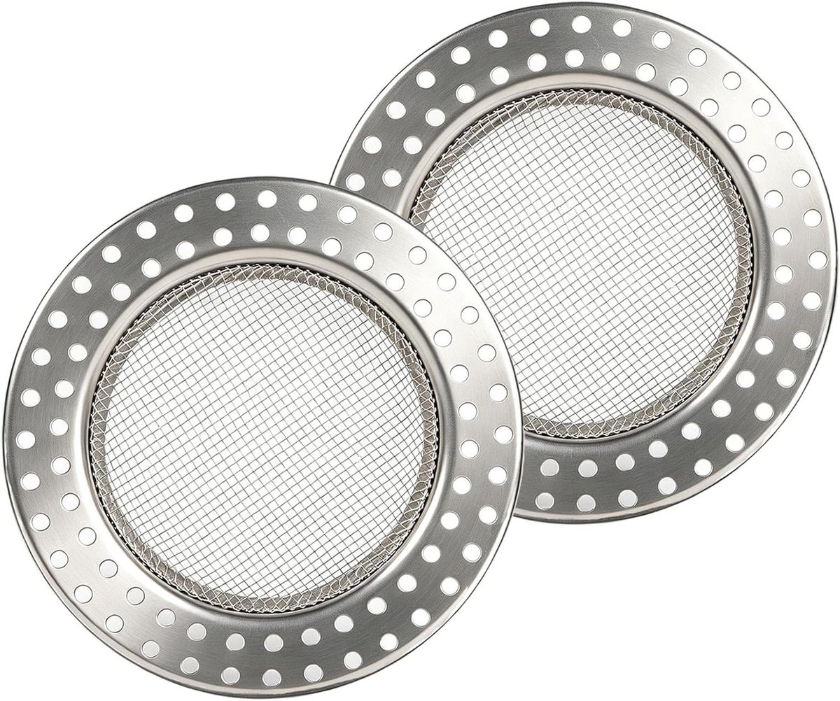 Afvoerzeef Douche - Haarzeef Spoelbak - Voorkomen Verstoppingen - Fijnmazig Roestvrij Staal - 7.8 cm Diameter - Zilver