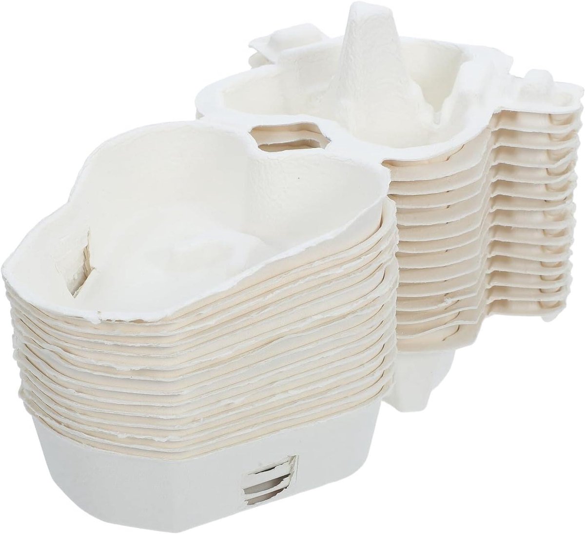 Hartvormige Eierdozen - Eierhouders Papier - Eieren Opslaan - Veilig Stapelen - 30 Stuks - Wit