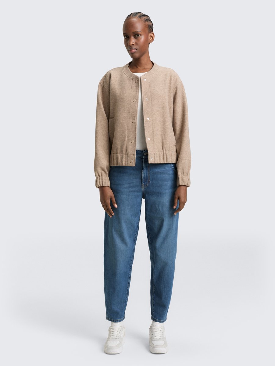 Tom Tailor Denim Dames Jeans Broeken BARREL MOM comfort/relaxed Fit Blauw Volwassenen