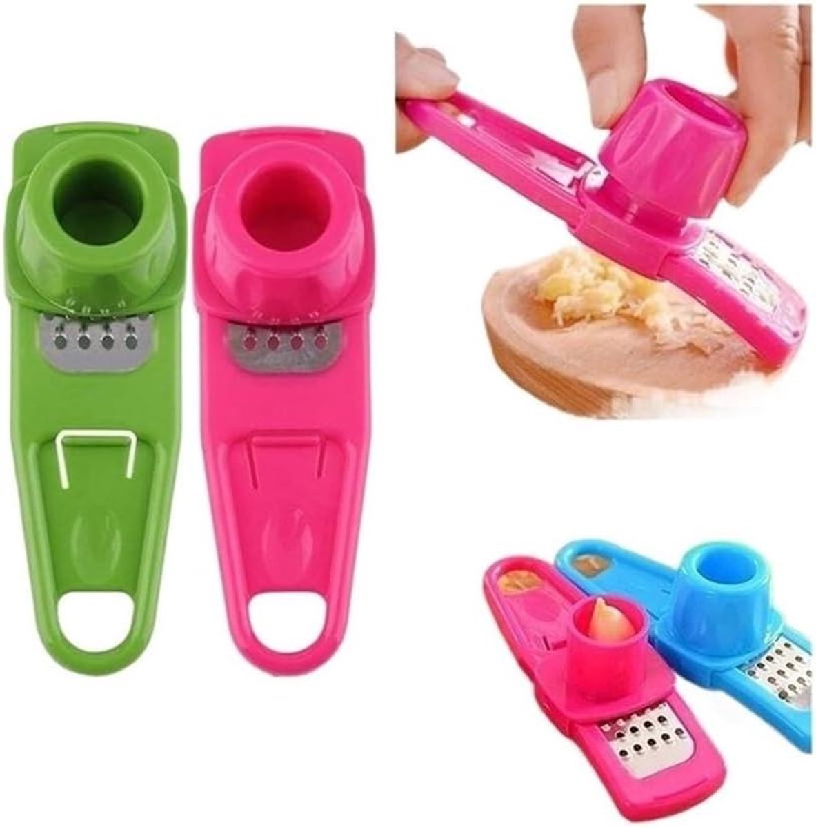 Groentesnijder - Keuken Gadget - Snel Groenten Snijden - Met Handbescherming - 13.8 cm - Rood
