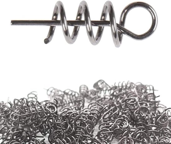 200 Stuks 15mm Zachte Aas Haak met Twist Lock voor Vissen, Ideaal voor Wormen en Crankbaits van Merkloos — afbeelding 2
