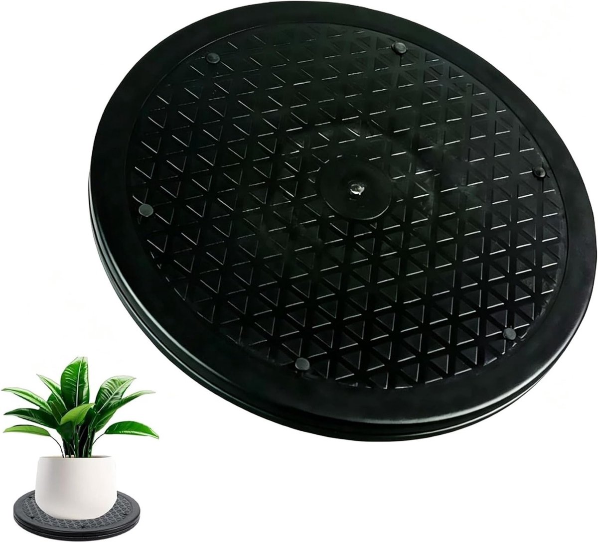 Draaiplateau van 25 cm met stalen lagers, ideaal voor TV, monitor, laptop, potten en planten