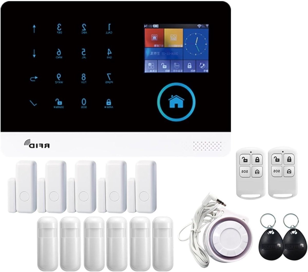 Huis Alarmsysteem - Beveiligingssysteem Inbraakalarm - Huis Beveiligen - APP Afstandsbediening - 180 mm * 115 mm * 23 mm
