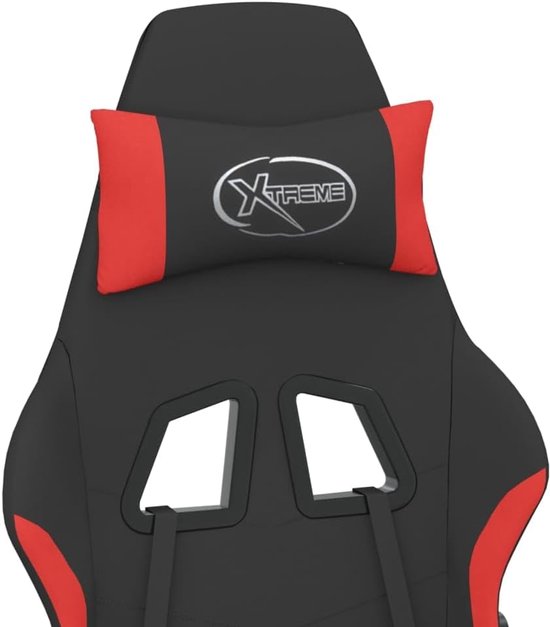 Gaming Stoel - Fauteuil Speelstoel - Comfortabel Gamen - Met Massagefunctie - 65 x 62.5 x 130 cm - Zwart Rood — afbeelding 5