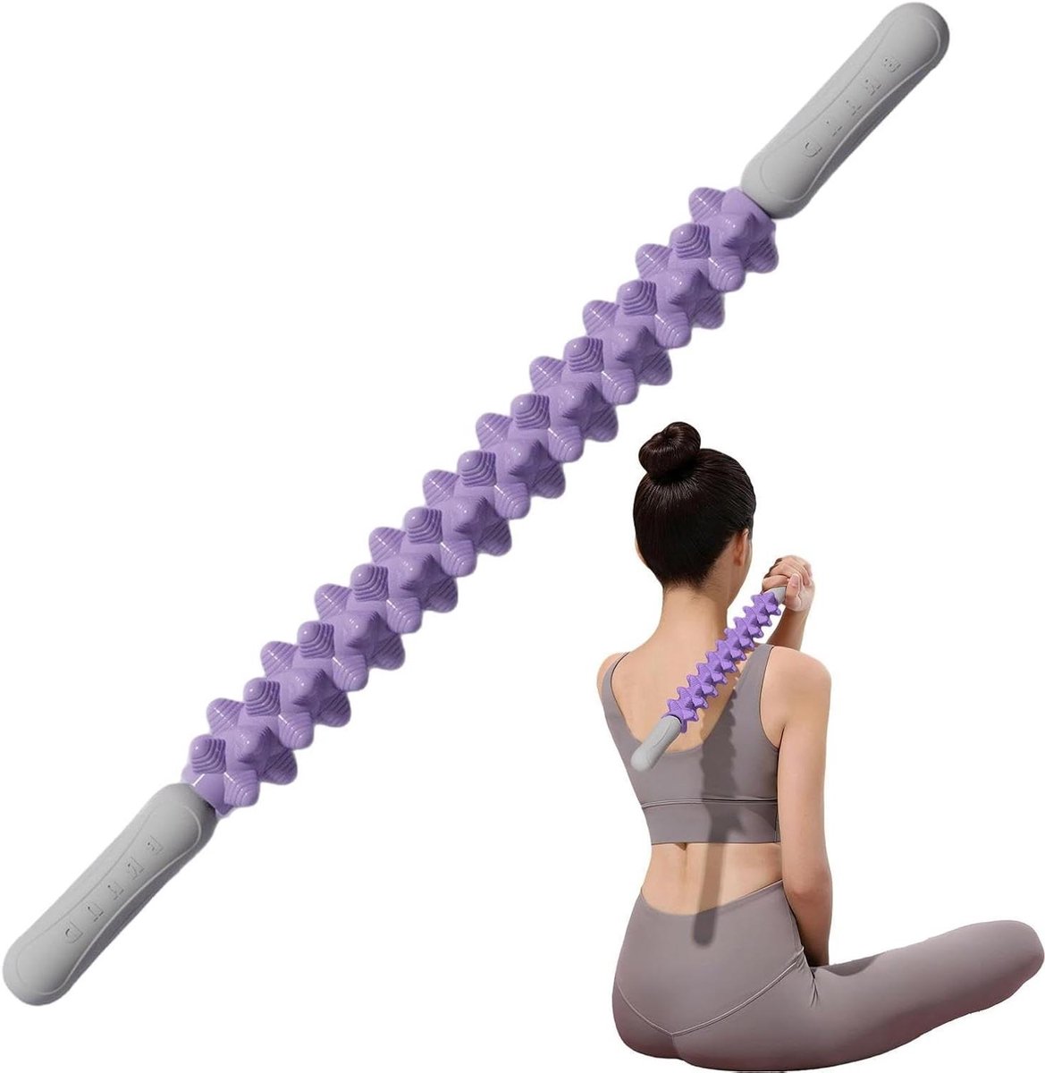 Massagestok Roller - Spierontspanner Hand - Spierherstel Bevorderen - Gerichte Triggerpoint Verlichting - 50 cm - Blauw