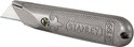 Zilverkleurig Stanley mes No. 199 met een uitstekend metalen mes en zichtbare schroef.
